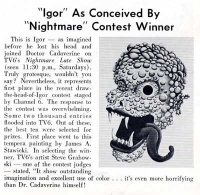 Draw Igor's head contest winning illustration